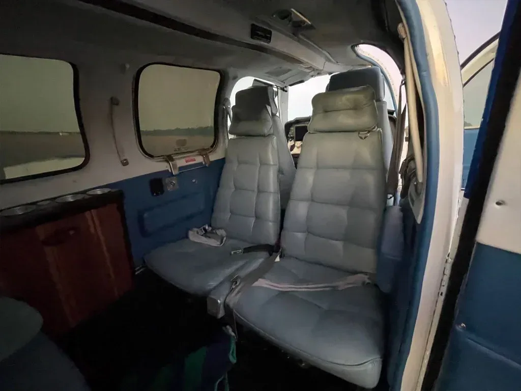 Cabin interior of a 1977 Beechcraft Bonanza.