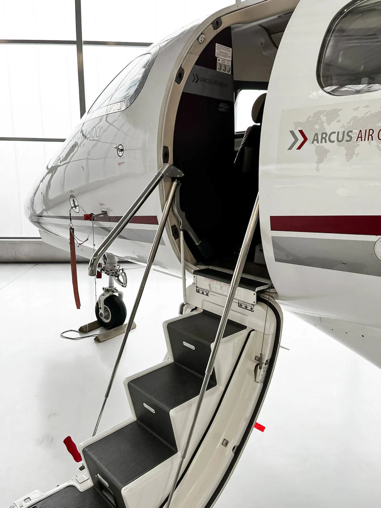 Exterior view of a 2010 Embraer Phenom 100, D-IAAB.