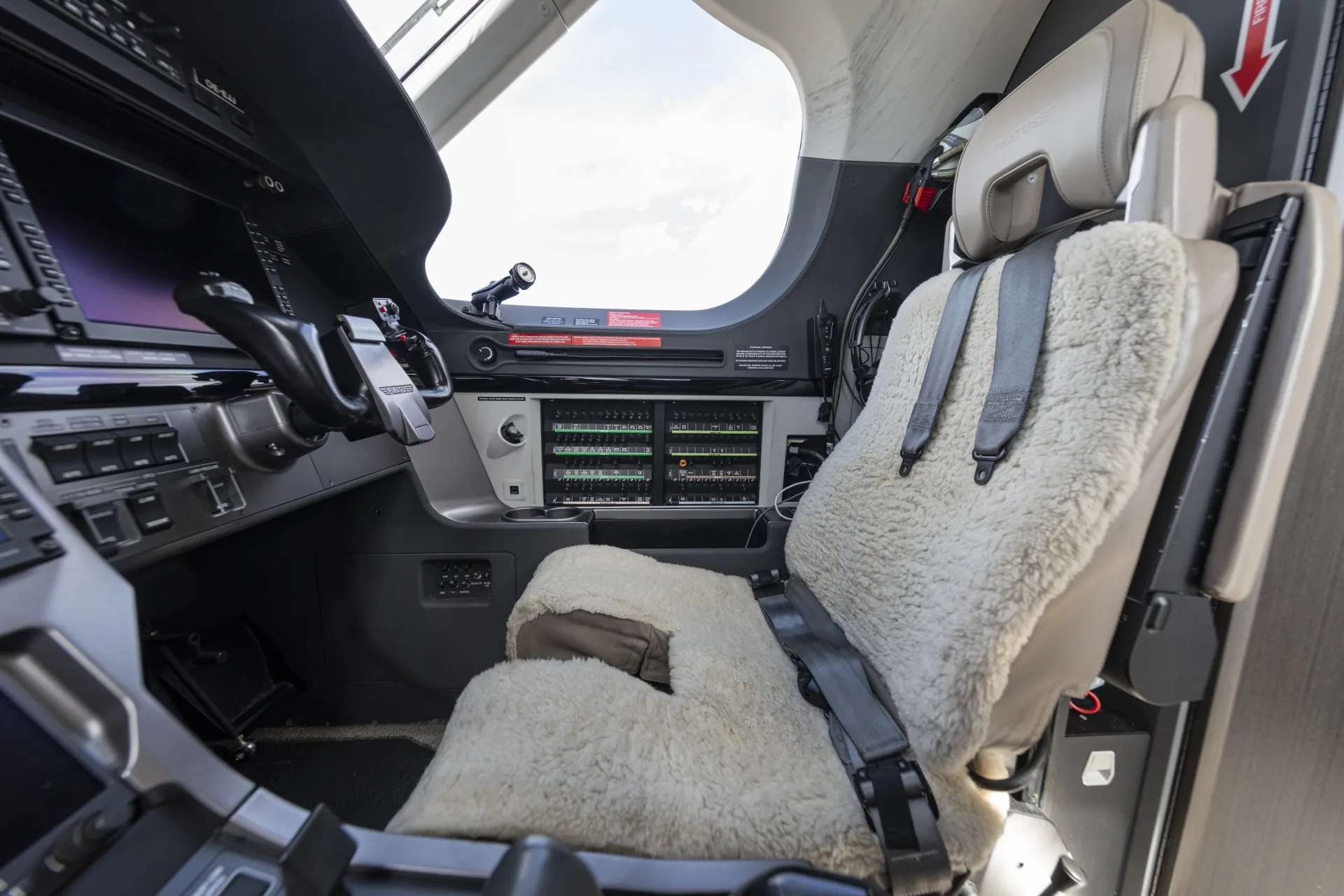 Cabin interior of a 2022 Pilatus PC-12 NGX.