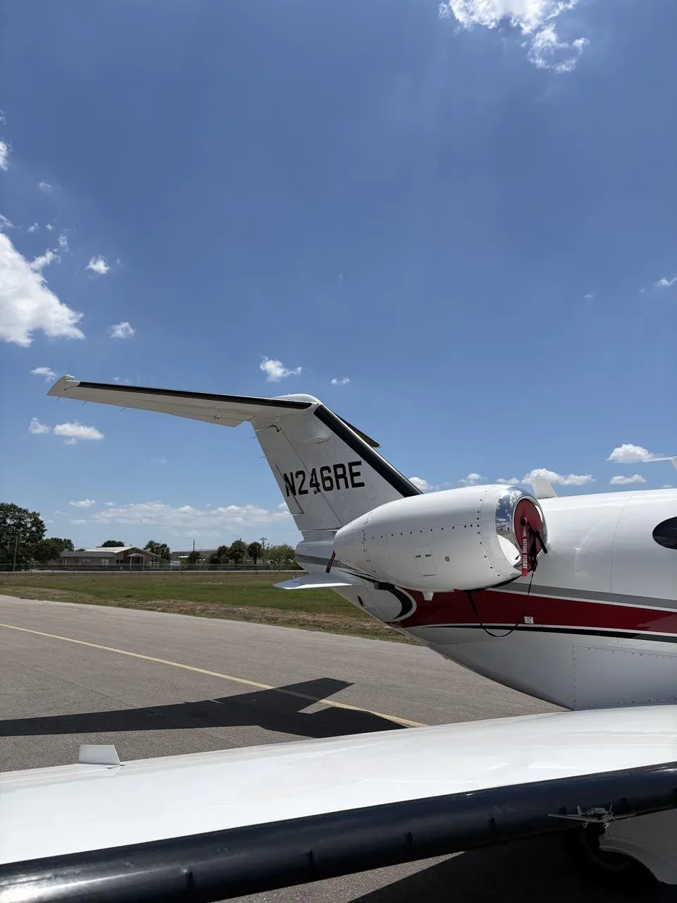 Exterior view of a 2010 CESSNA CITATION MUSTANG, N246RE.