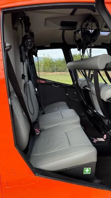 Cabin interior of a 2020 ROBINSON R66 TURBINE MARINE.