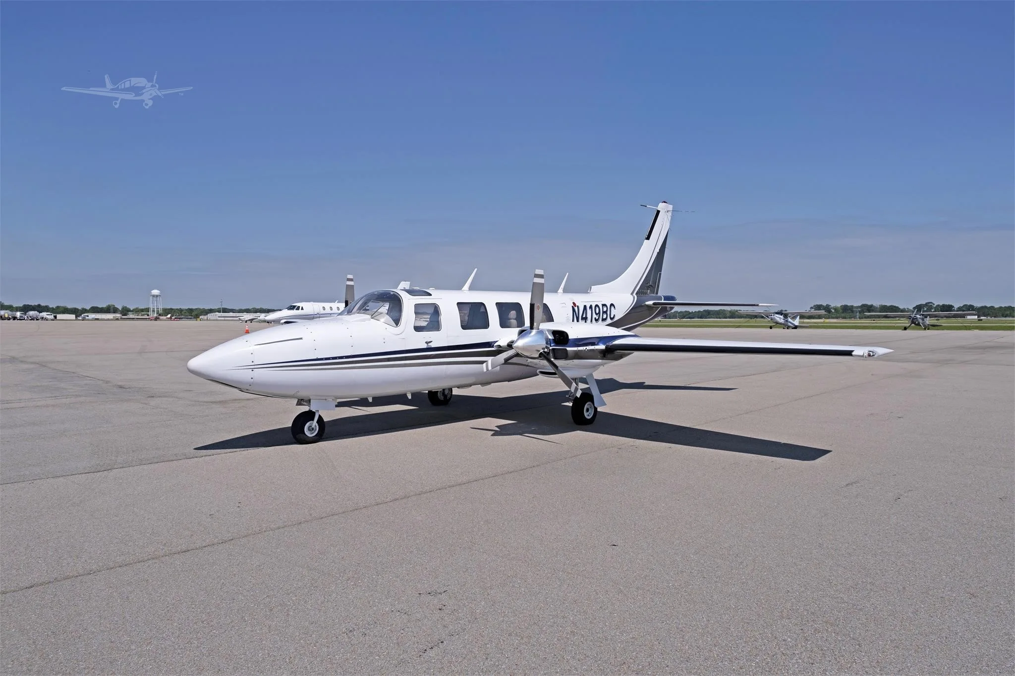 Exterior view of a 1982 PIPER AEROSTAR, N419BC.