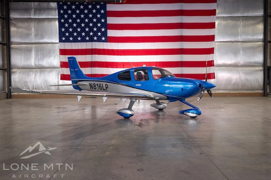 Exterior view of a 2024 Cirrus SR22 G7.