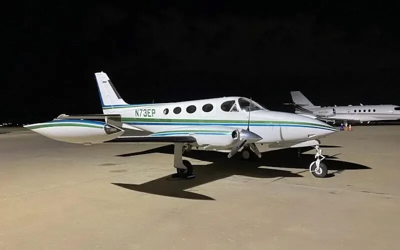 Exterior view of a 1978 Cessna 340A.
