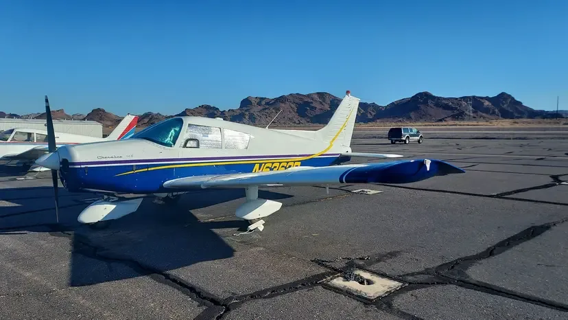 Exterior view of a 1970 Piper PA-28-140 Cherokee Cruiser.