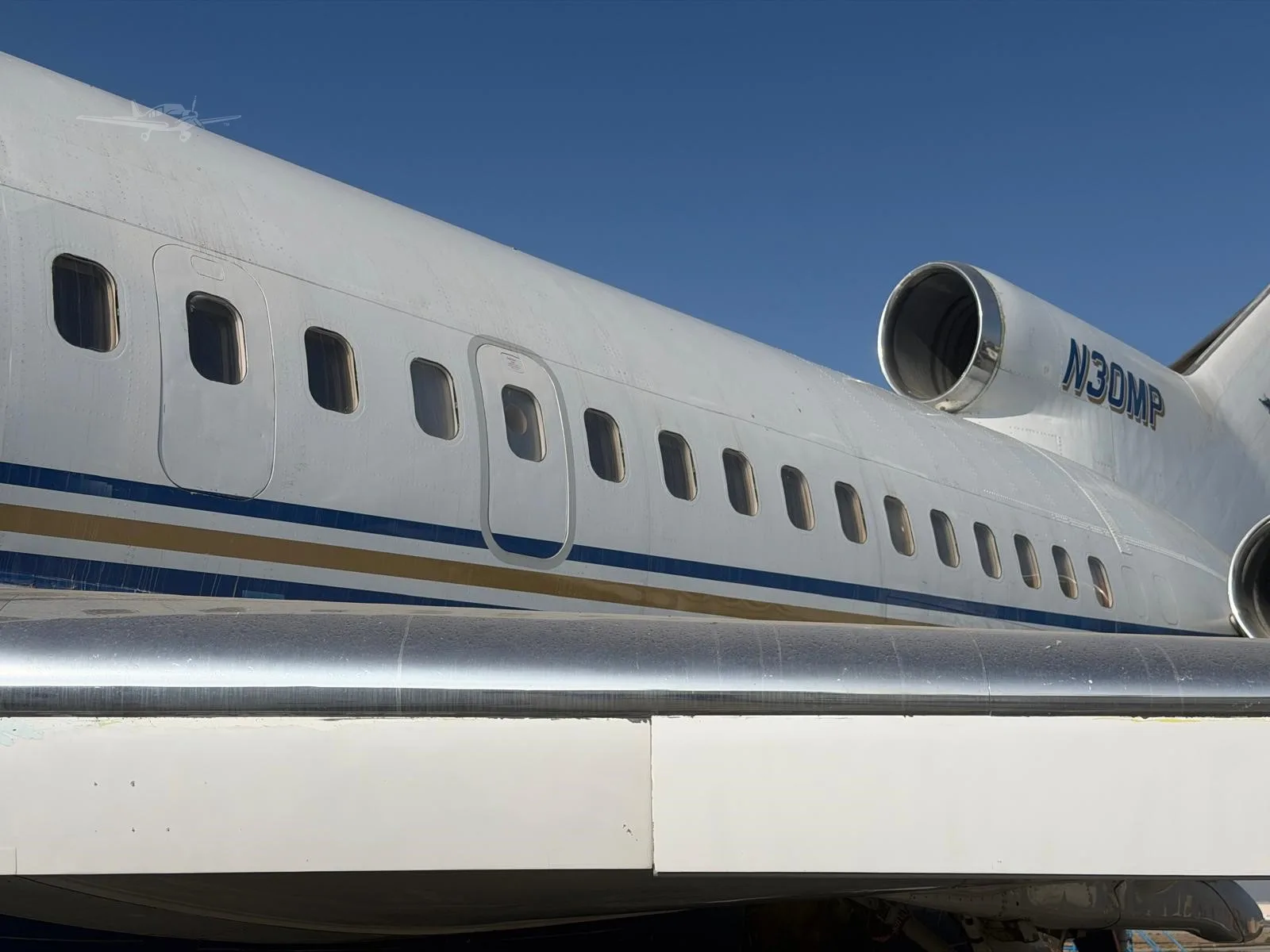 Exterior view of a 1967 BOEING 727-100 EXECUTIVE, N30MP.
