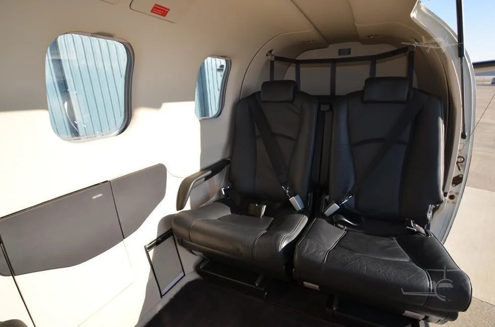 Cabin interior of a 2010 DAHER TBM 850.