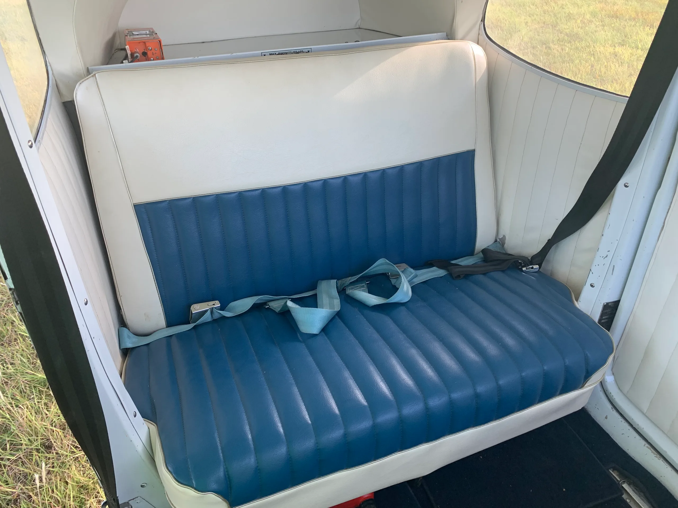 Cabin interior of a 1960 Cessna 172A Skyhawk.