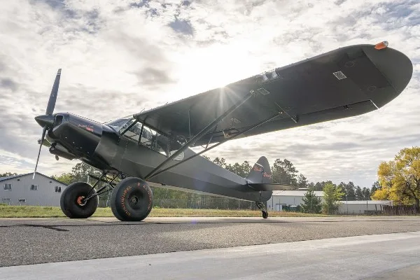 Exterior view of a 1957 Piper Super Cub PA-18-150, N57WS.