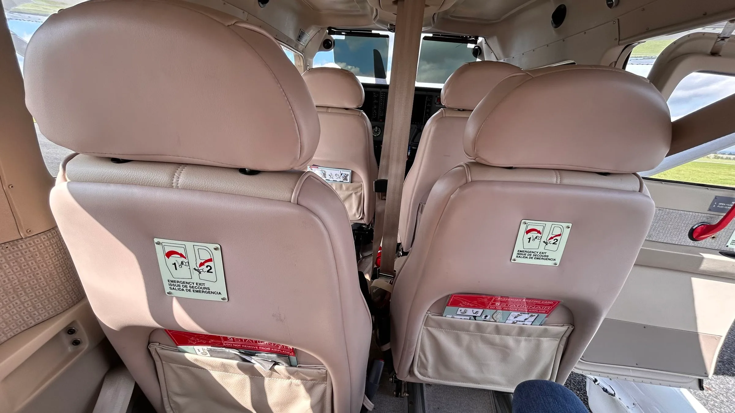 Cabin interior of a 2009 Cessna 206H Super Skywagon.