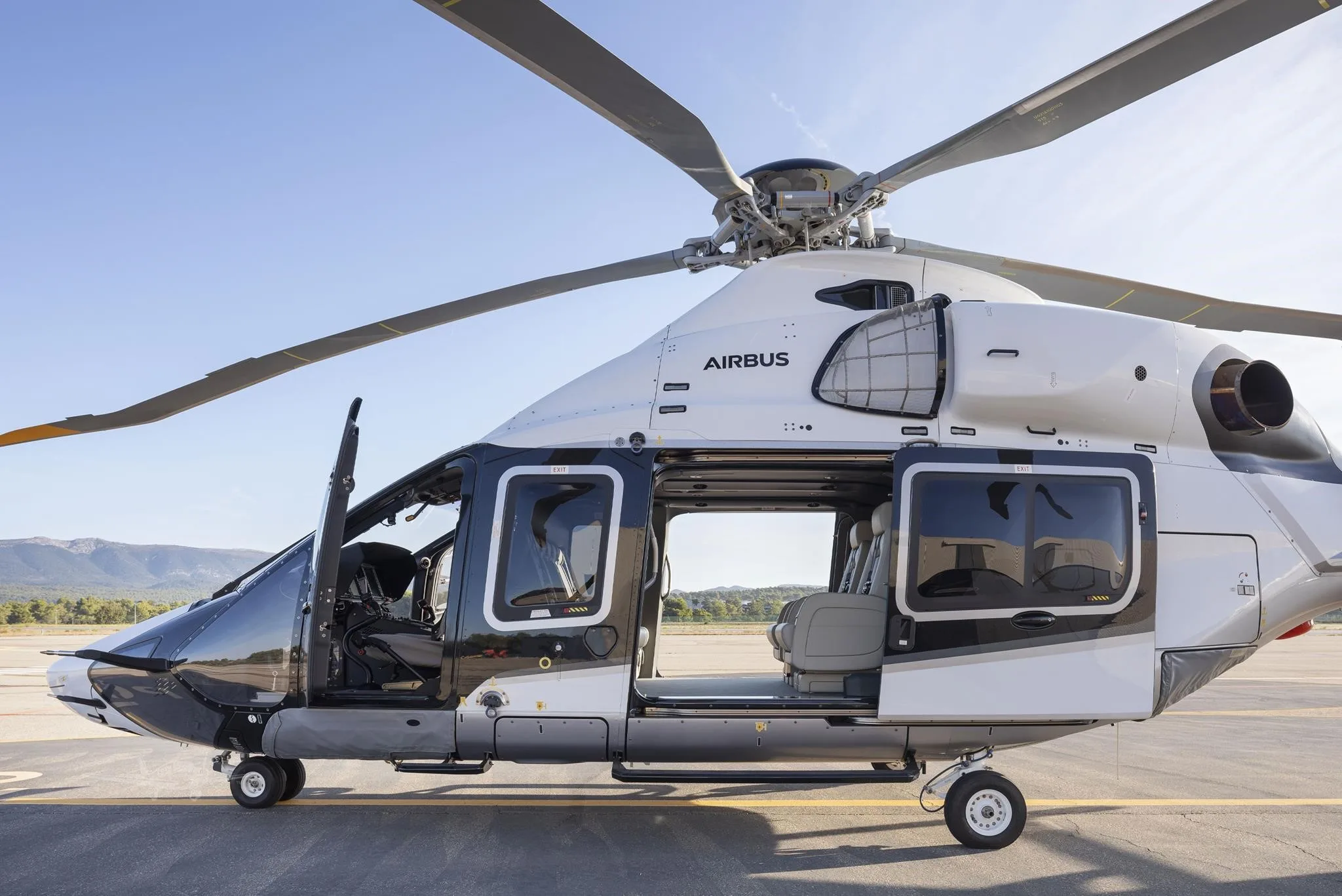 Exterior view of a 2024 AIRBUS H160, LX-HGB.