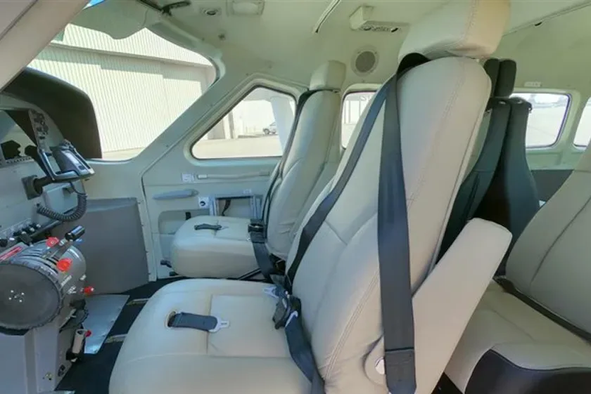 Cabin interior of a 2021 Cessna 208 Caravan.