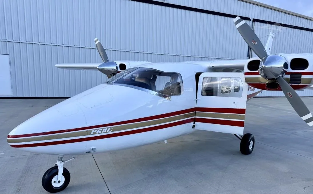 Exterior view of a 1984 PARTENAVIA P.68C-TC, N564BC.