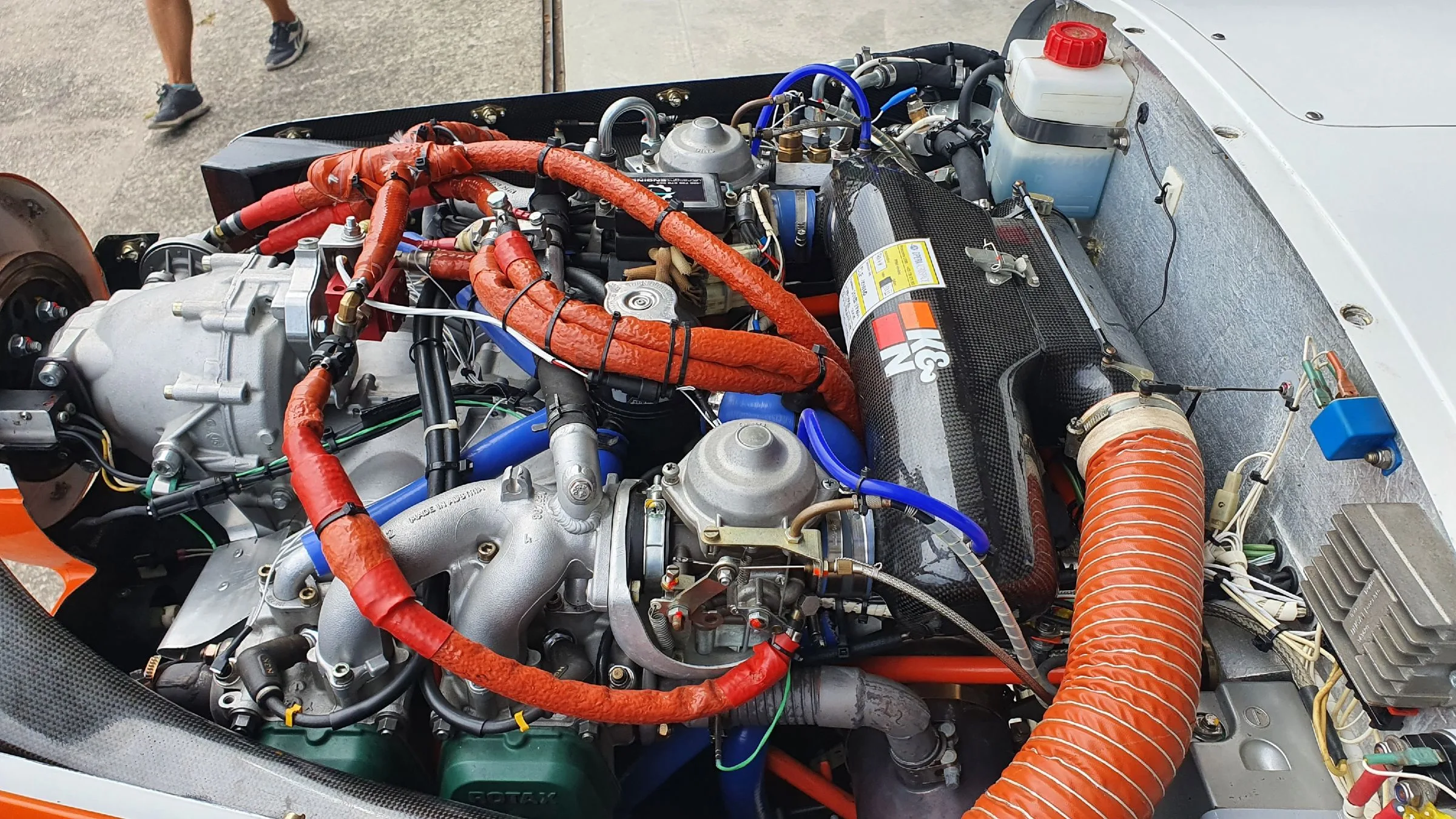 Engine detail of a 2004 Aerospool WT9 Dynamic Club.