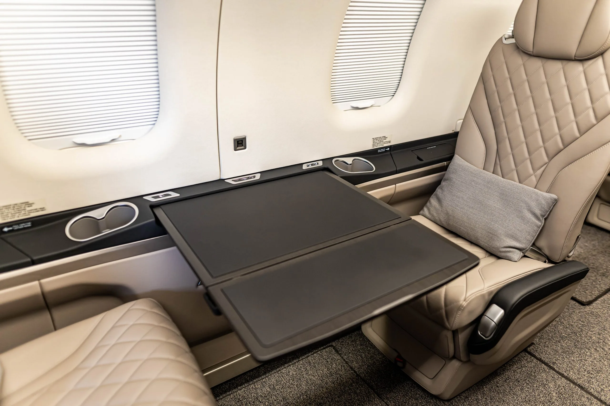 Cabin interior of a 2023 Pilatus.