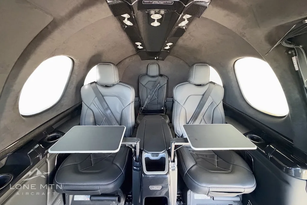 Cabin interior of a 2024 Cirrus SF50 G2+ Vision Jet.