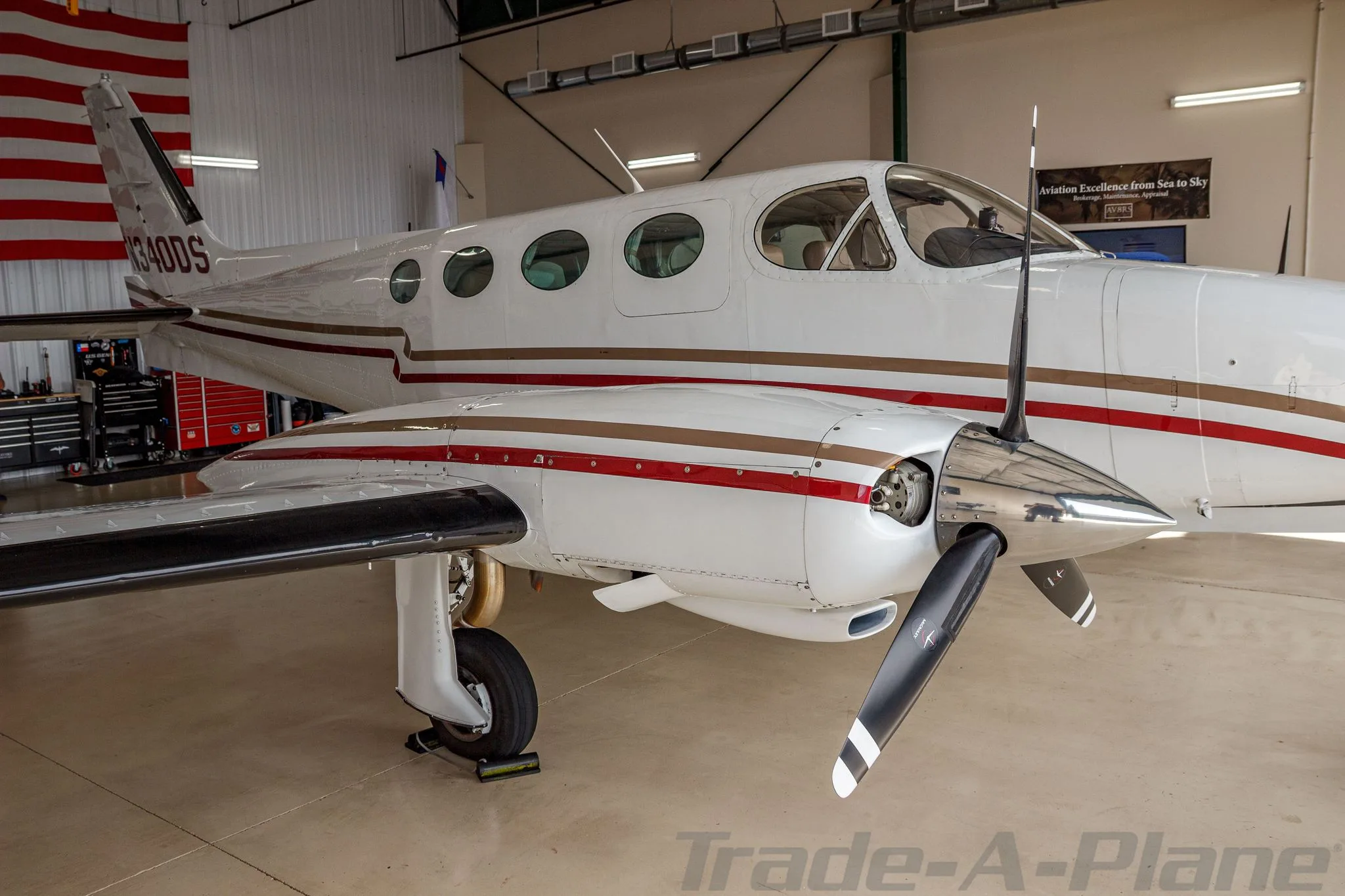 Exterior view of a 1980 CESSNA 340A, N340DS.