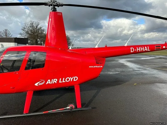Exterior view of a 2022 Robinson R44 Raven I, D-HHAL.
