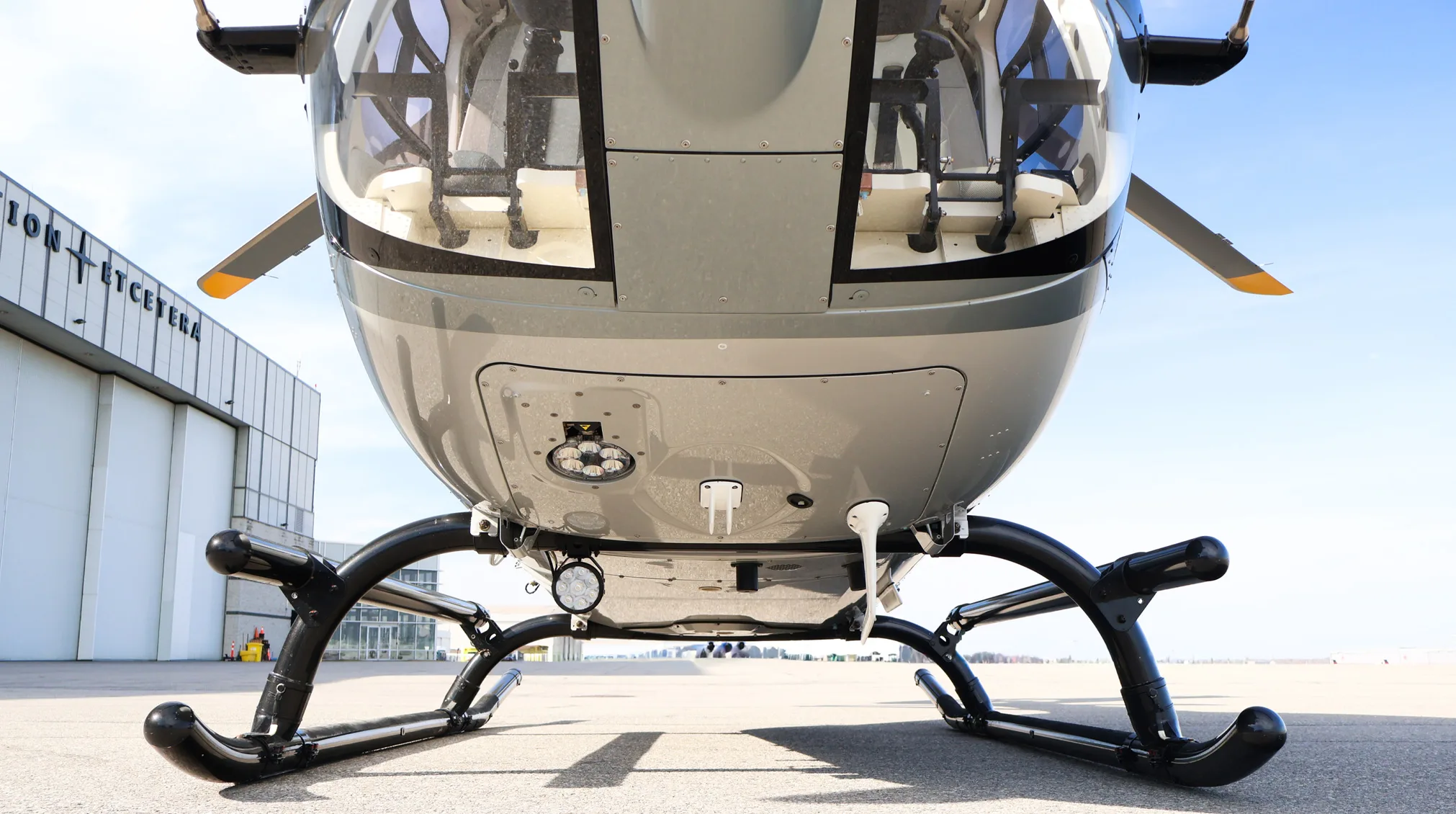 Engine detail of a 2023 Airbus H135 T3H.