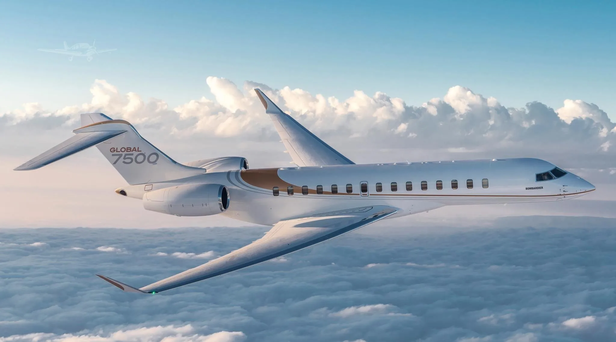 Marketing image of a 2019 BOMBARDIER GLOBAL 7500.