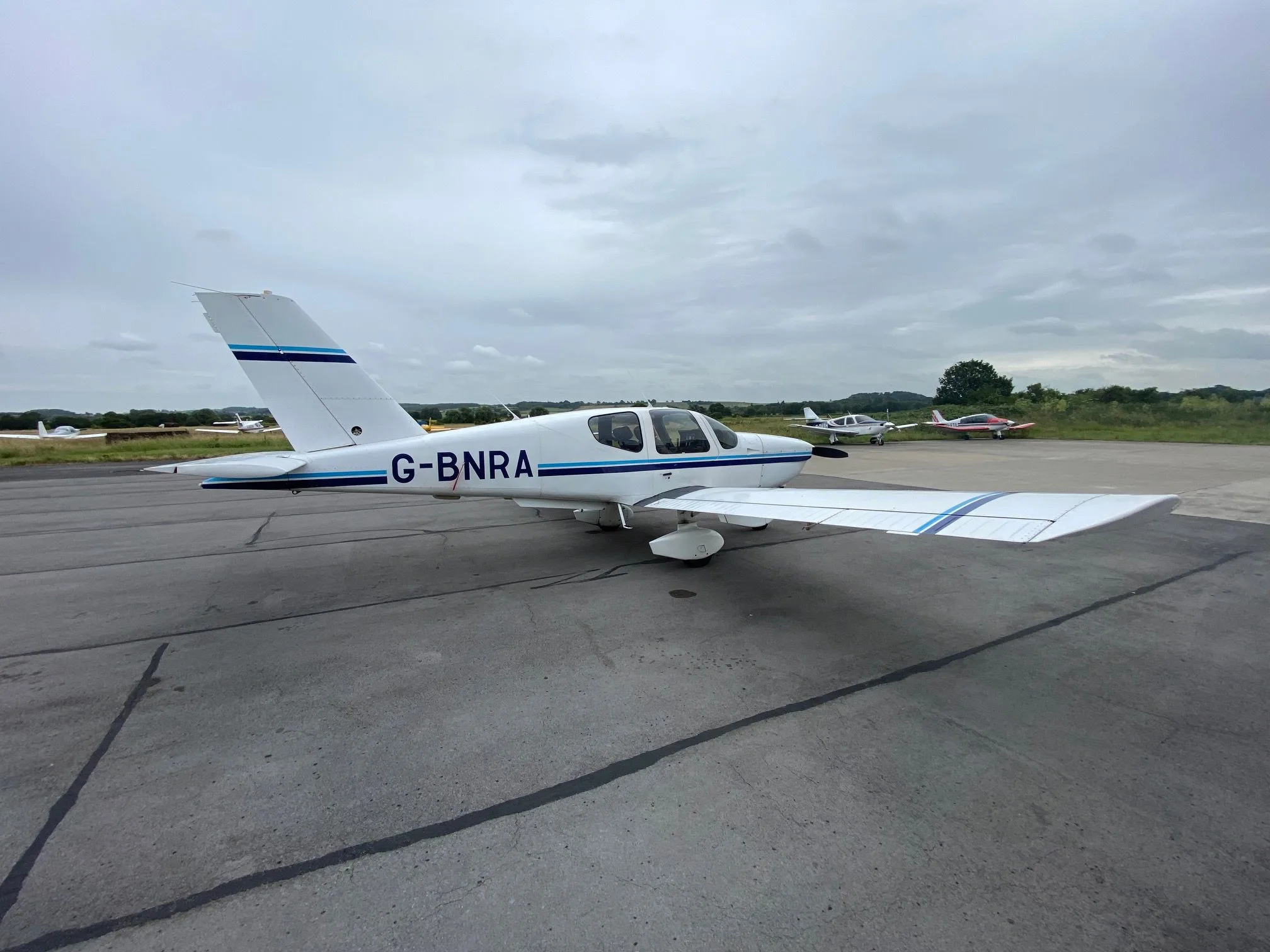 Exterior view of a 1987 Socata TB-10 Tobago.