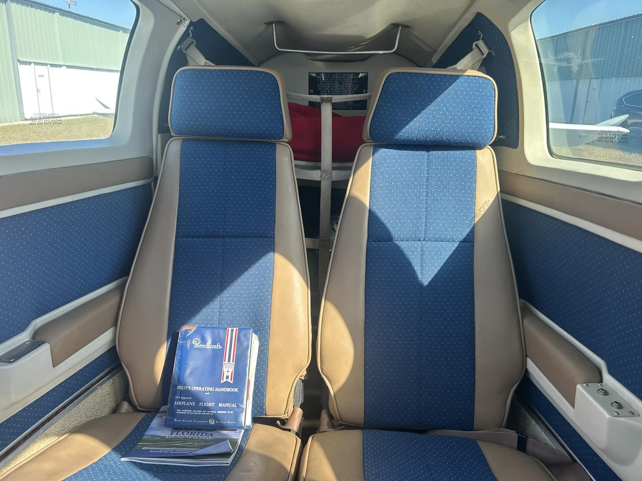 Cabin interior of a 1981 BEECHCRAFT A36 BONANZA.