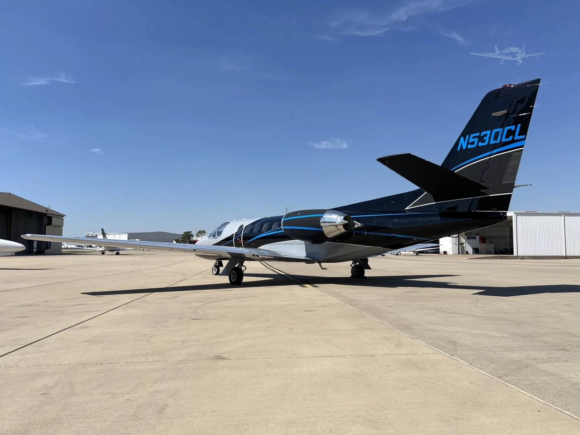 Exterior view of a 1987 CESSNA CITATION SII, N530CL.