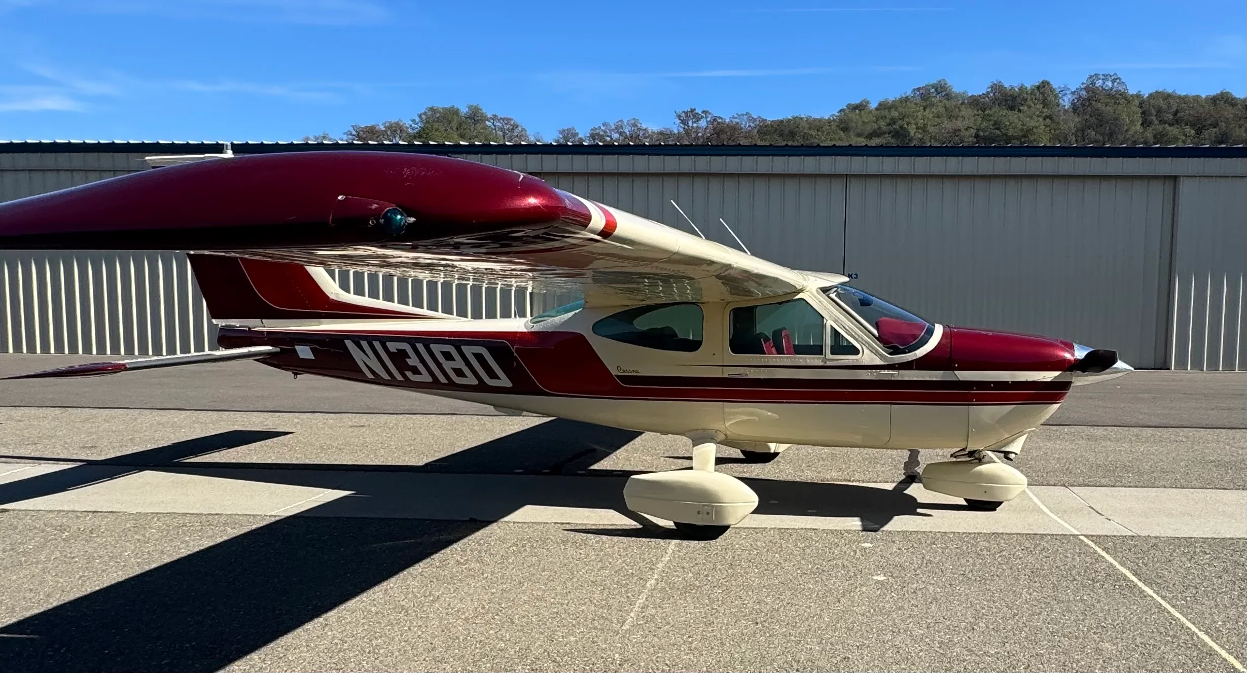 Cockpit and instrument panel of a 1976 Cessna 177B Cardinal, $105,000. - (Here at Placerville).