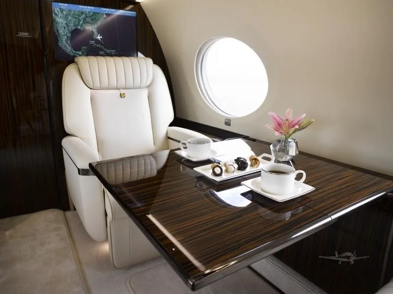 Cabin interior of a 2014 GULFSTREAM G650ER.