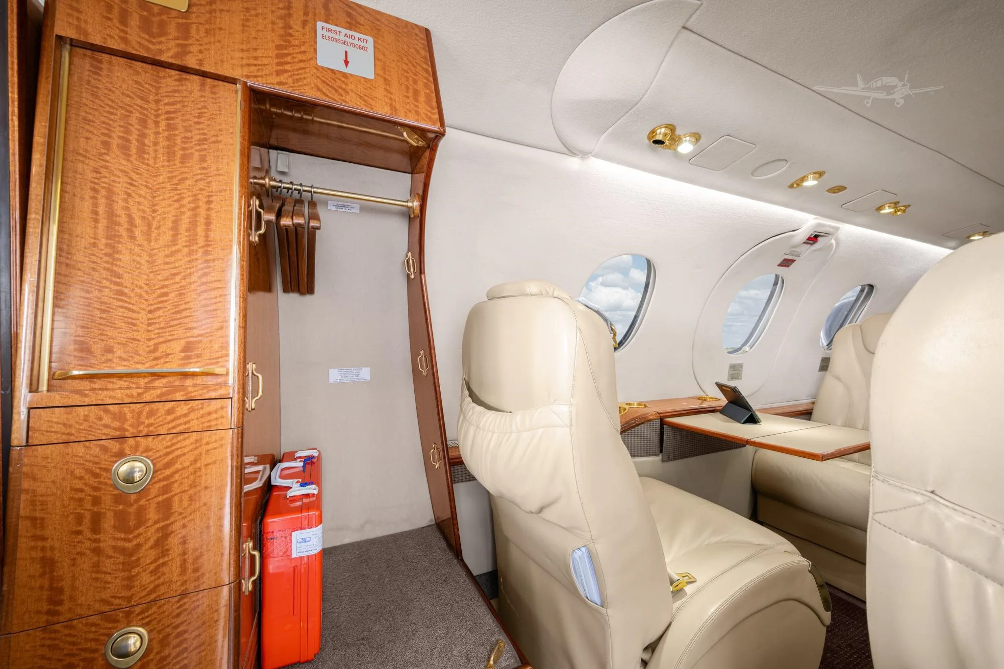 Cabin interior of a 2007 BEECHCRAFT PREMIER IA.