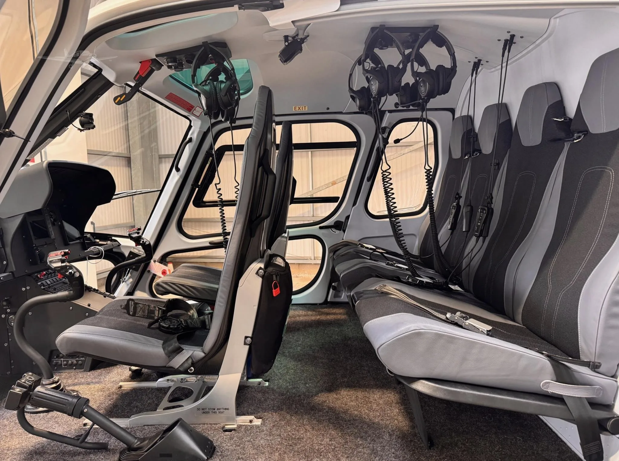 Cabin interior of a 2025 AIRBUS H125.