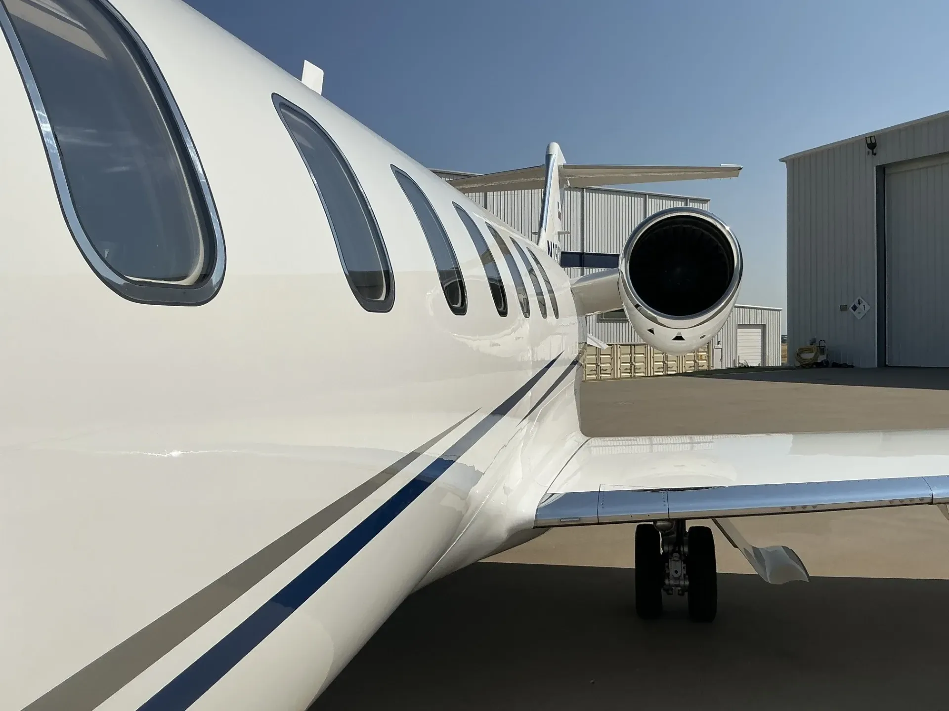 Cabin interior of a 2007 Learjet 45.