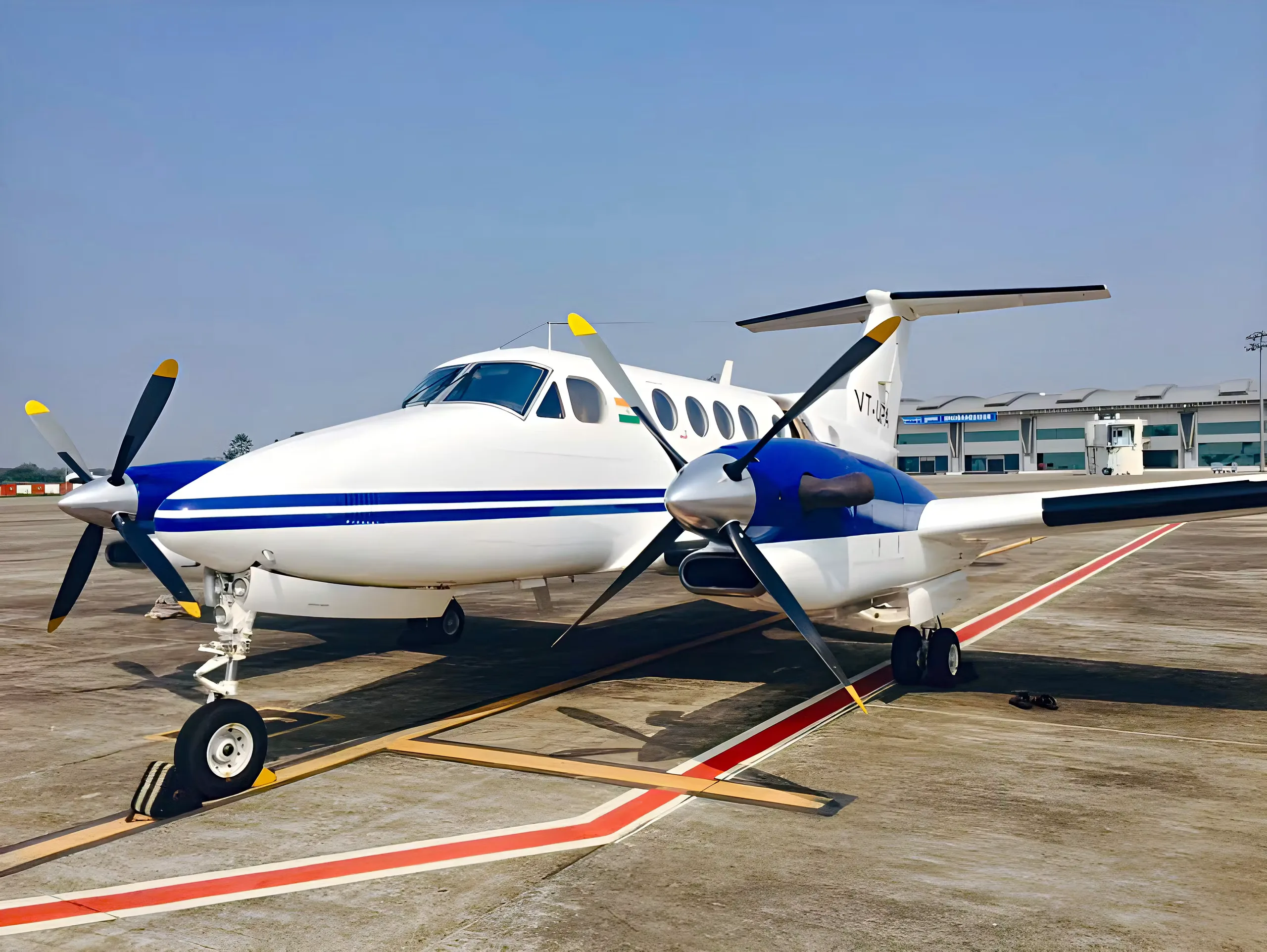 Exterior view of a 1993 Beechcraft King Air B300LW.