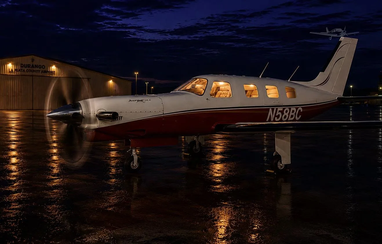 Exterior view of a 1998 PIPER JETPROP, N58BC.
