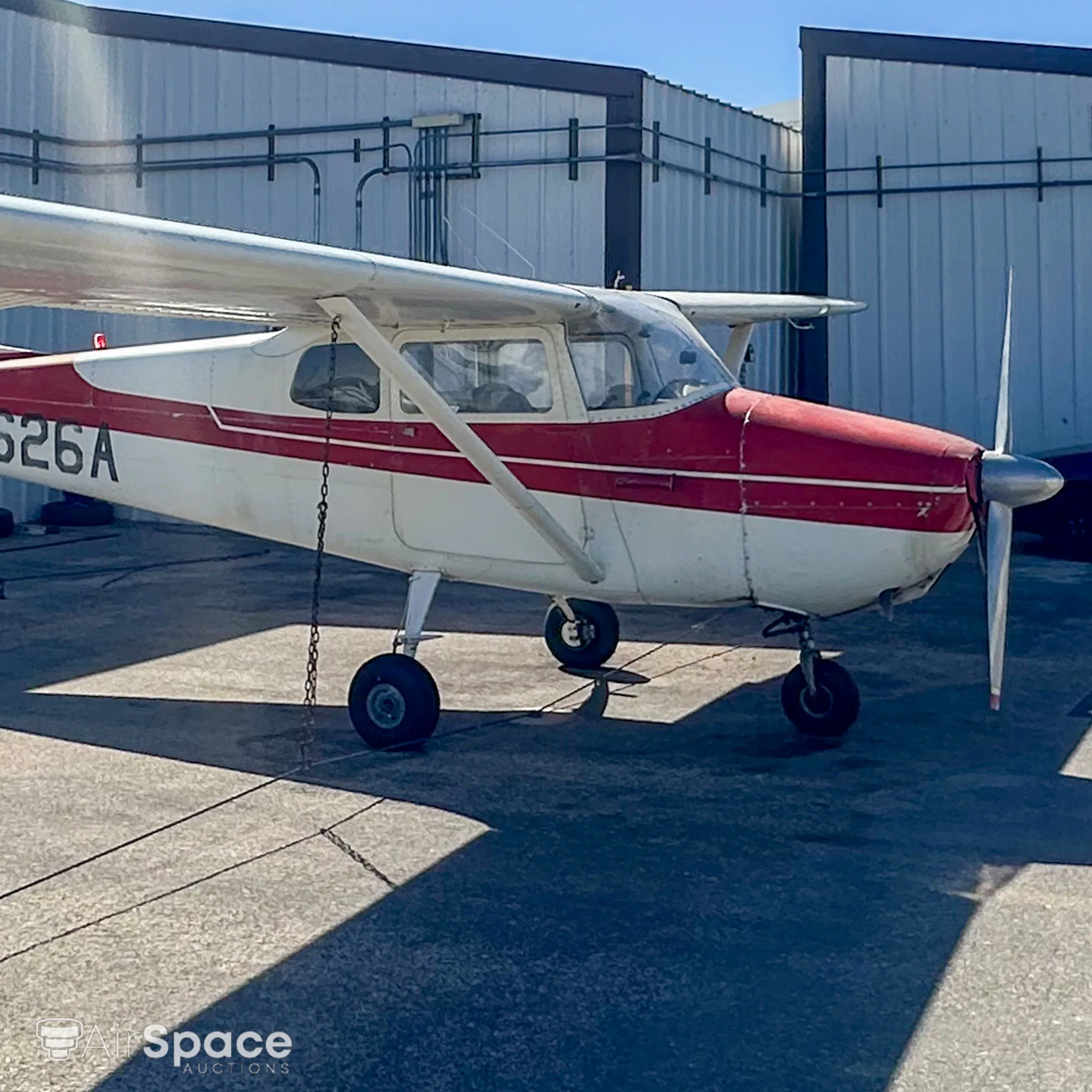 Exterior view of a 1956 Cessna 172 Skyhawk.