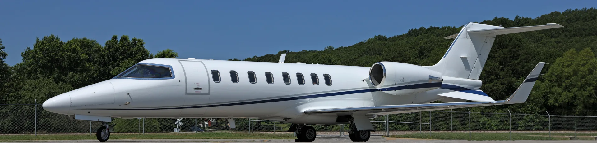 Marketing image of a 2002 Learjet 45.