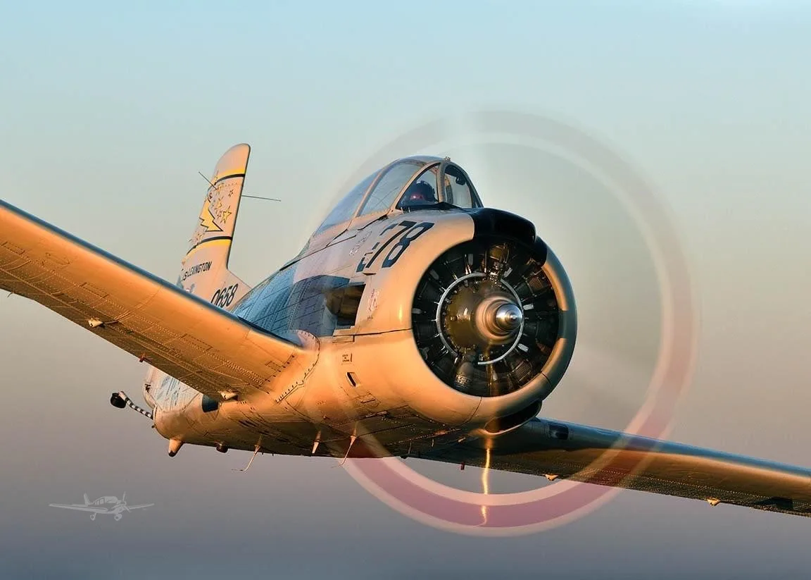 Exterior view of a 1957 NORTH AMERICAN T28C, N78378.