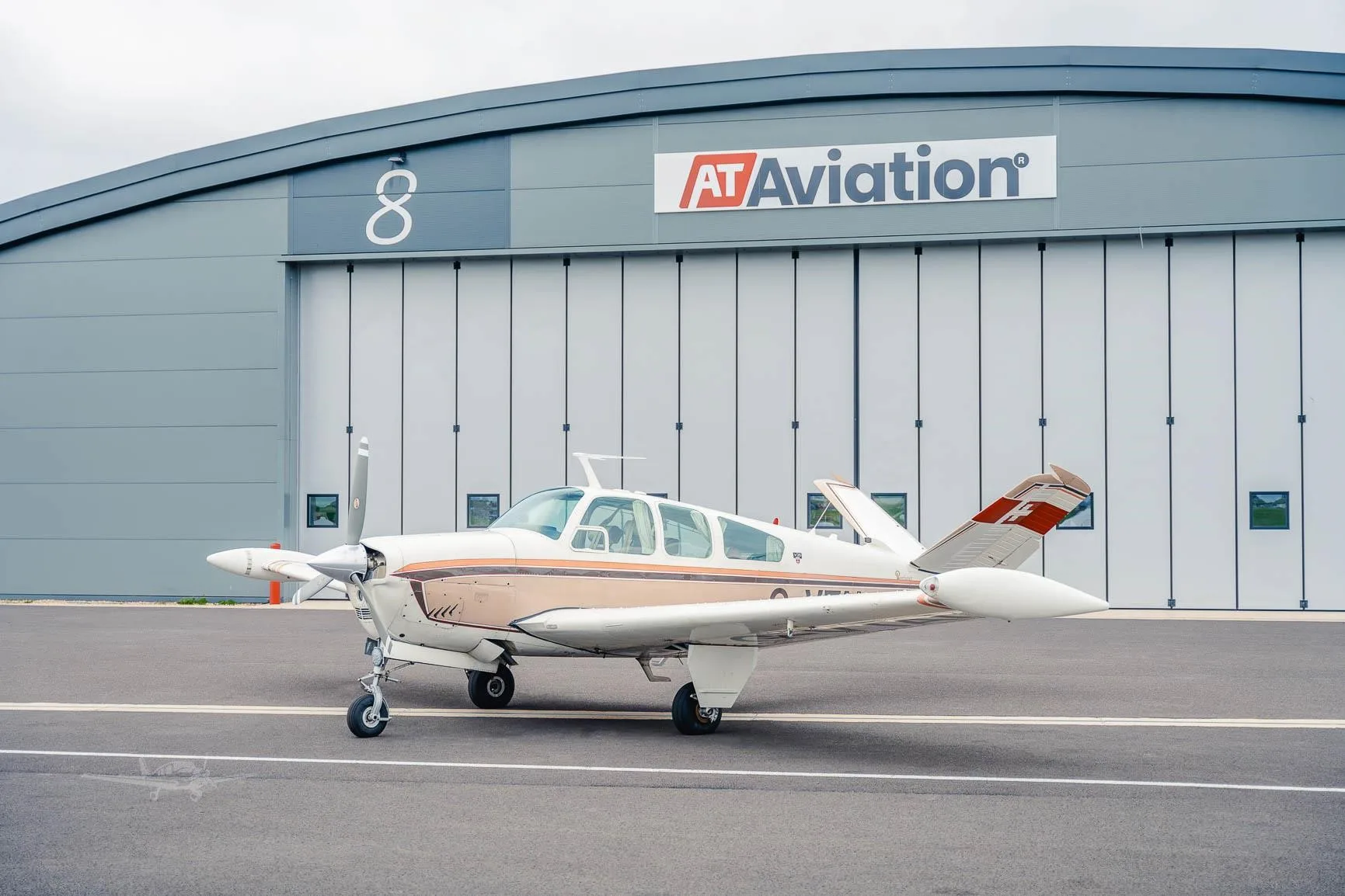 Exterior view of a 1965 BEECHCRAFT V35 BONANZA, G-VTAL.