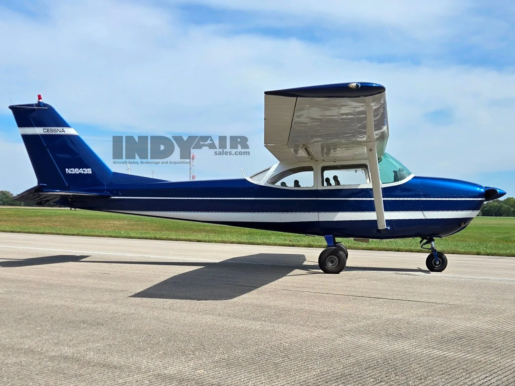 Exterior view of a 1963 Cessna 172E, N3643S.