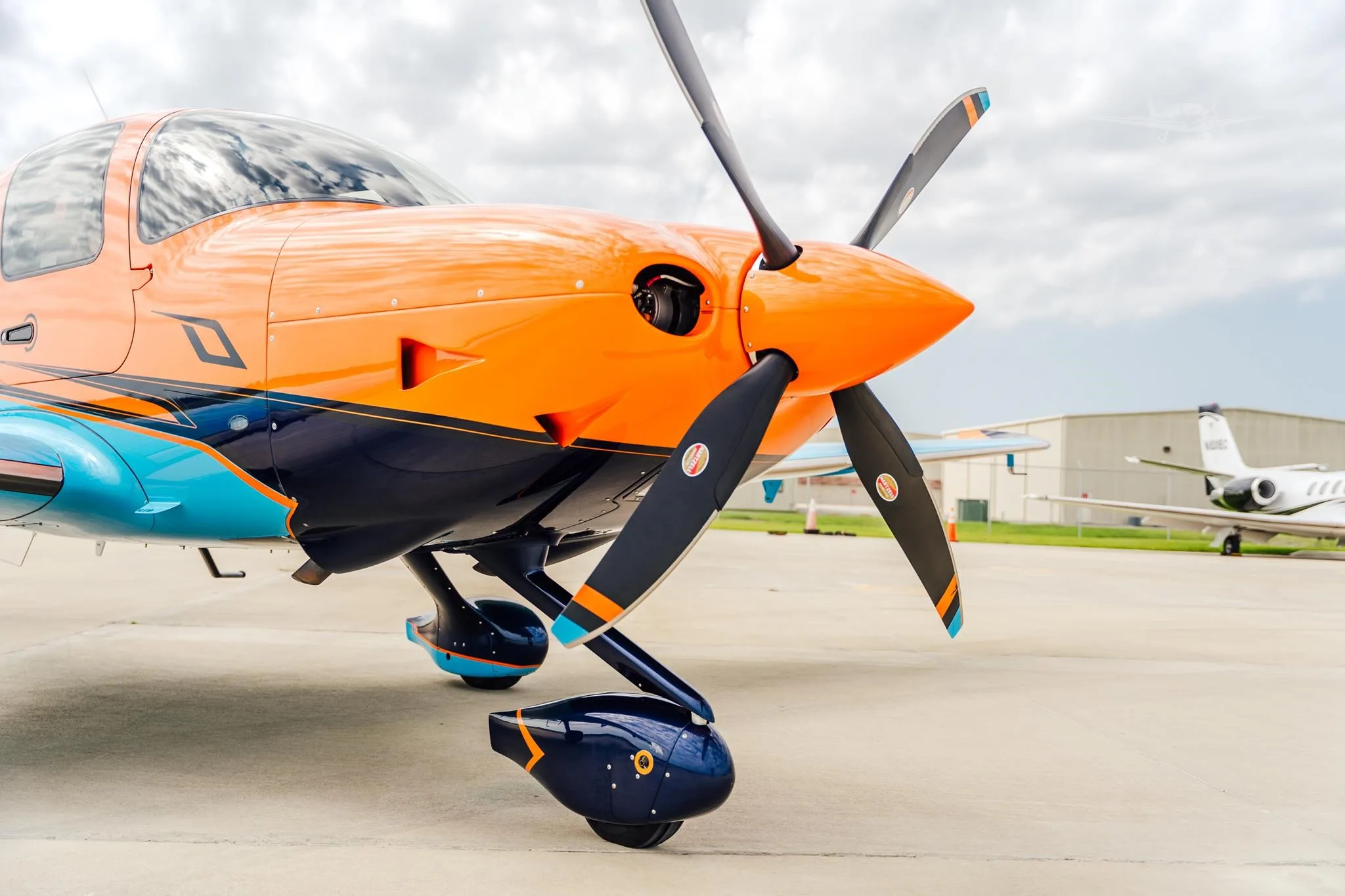 Exterior view of a 2023 CIRRUS SR22-G6 TURBO, N54DT.