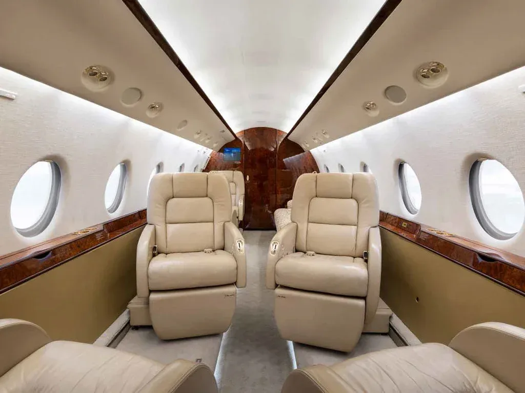 Cabin interior of a 2001 Gulfstream.