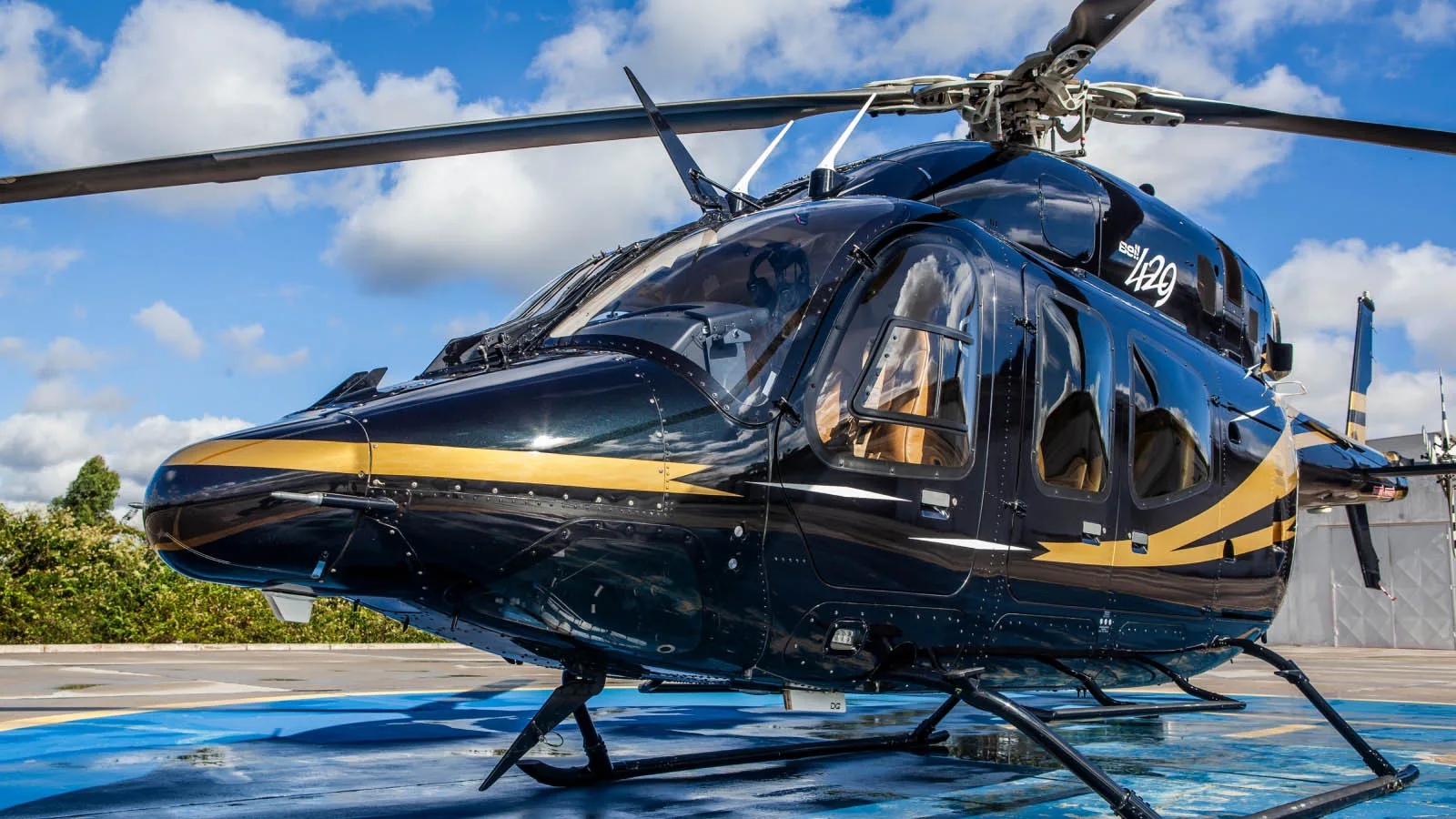 Exterior view of a 2012 Bell 429.