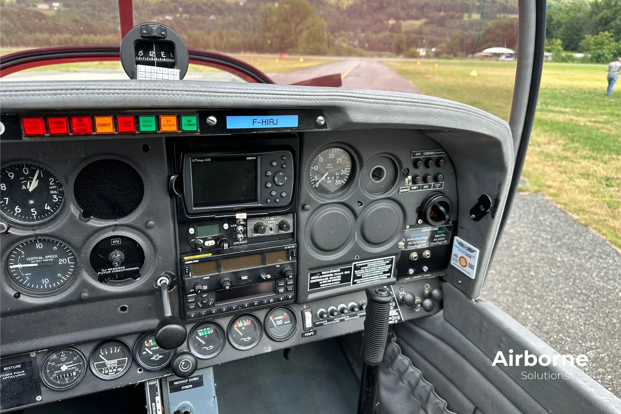 Cockpit and instrument panel of a 1981 Robin/ Apex DR400-120.