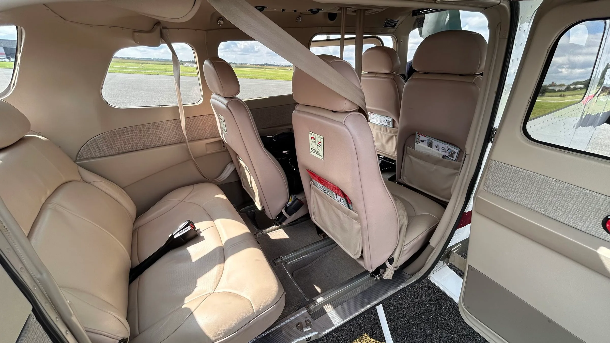 Cabin interior of a 2009 Cessna 206H Super Skywagon.