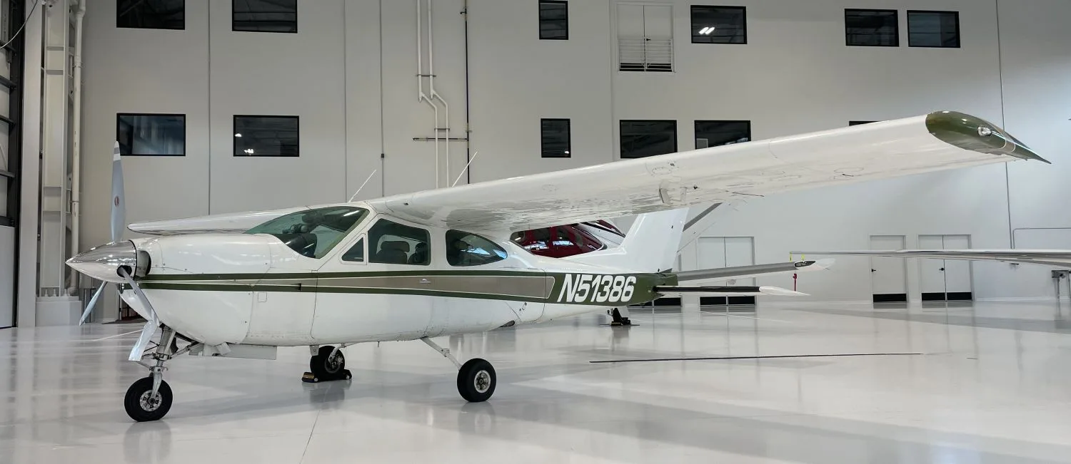 Exterior view of a 1977, N51386.
