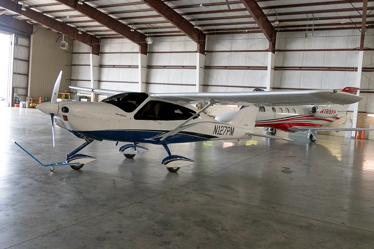 Exterior view of a 2023 Tecnam P2010, IO-390.