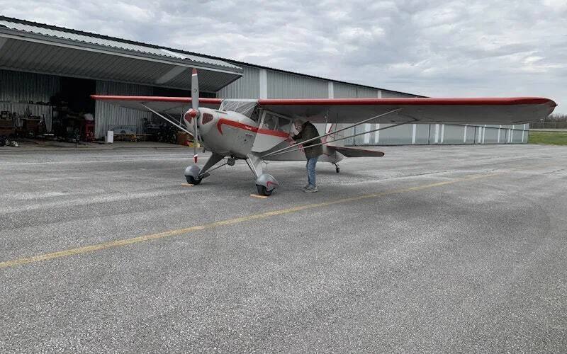Exterior view of a 1946 Taylorcraft BC-12D Twosome.