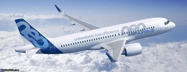 Marketing image of a 2022 Airbus 320NEO.