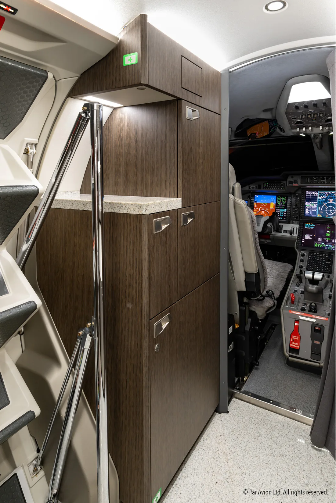 Cabin interior of a 2020 Pilatus.