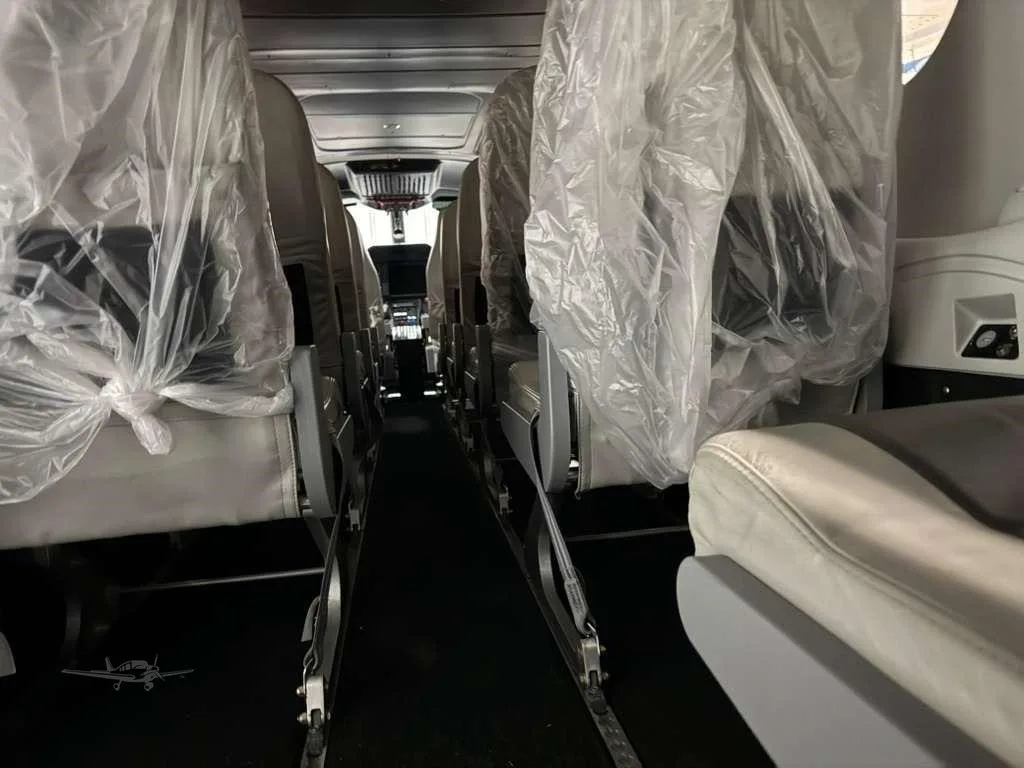Cabin interior of a 2022 TECNAM P2012 TRAVELLER.